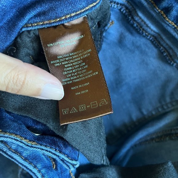 KUT from the Kloth Toothpick Skinny Jeans Blue Denim Mid Rise SP041MC9S Size 6S - Picture 7 of 8